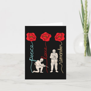 Peace Love Remember Memorial Day Veterans Graphic Card