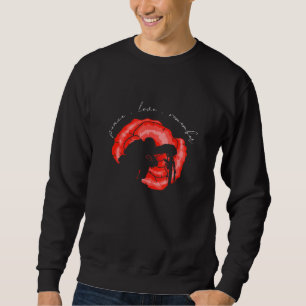 Peace Love Remmember Red Poppy Flower Veteran Day Sweatshirt