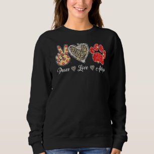 Peace Love Rescue Adopt Dog Cat Costume Puppy Mum Sweatshirt