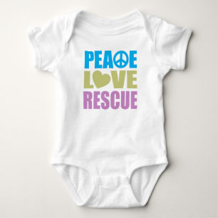 Peace Love Rescue Baby Bodysuit