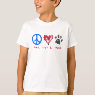 peace love & rescue T shirt