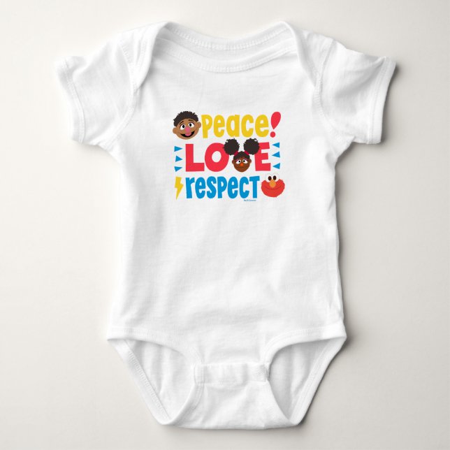 Peace Love Respect Baby Bodysuit (Front)