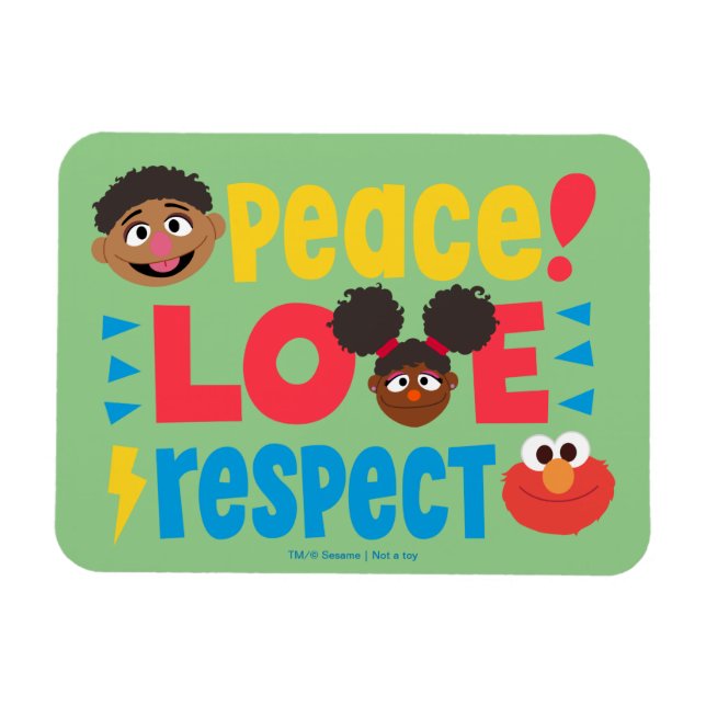 Peace Love Respect Magnet (Horizontal)