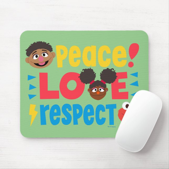 Peace Love Respect Mouse Pad (With Mouse)