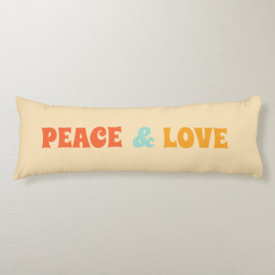 Peace & Love Retro Body Pillow