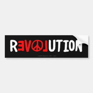 Peace Love Revolution Bumper Sticker