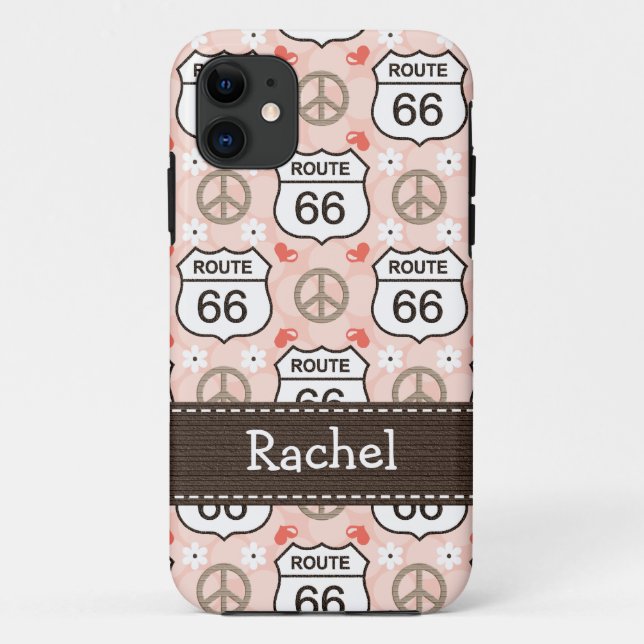 Peace Love Road Trip Route 66 Case-Mate iPhone Case (Back)