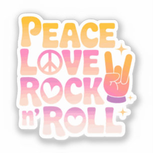 Peace Love Rock n Roll - Music-Inspired Typography