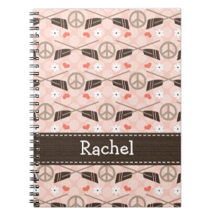 Peace Love Row Rowing Spiral Notebook Journal