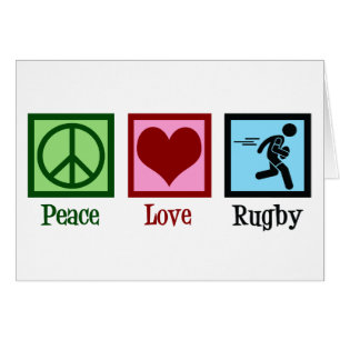Peace Love Rugby Team Holiday Card