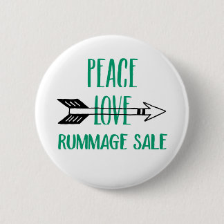 Peace Love Rummage Sale Button