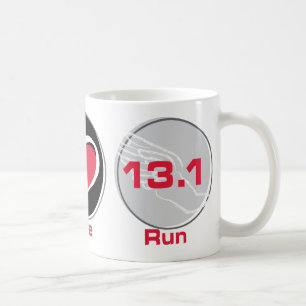 Peace Love Run 13.1 Half-Marathon Coffee Mug
