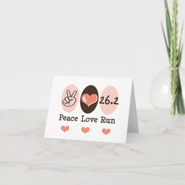 Peace Love Run 26.2 Note Cards (Front)