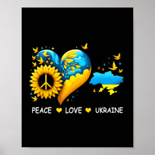 Peace Love S Ukraine Peace Sign Sunflower Flag Ukr