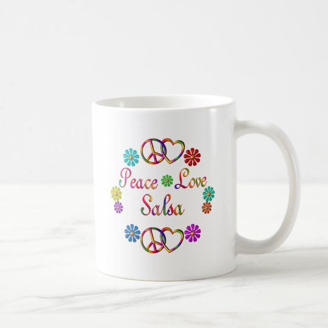 PEACE LOVE SALSA COFFEE MUG (Right)