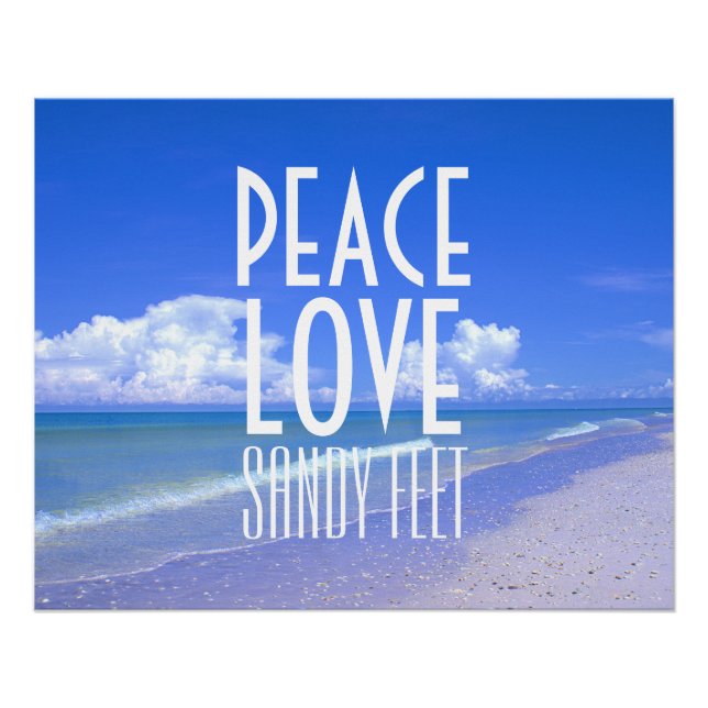 Peace, Love, Sandy Feet Poster (Front)