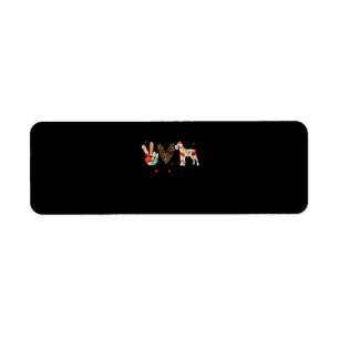 Peace Love Schnauzer Funny Gift Dog Lover Return Address Label