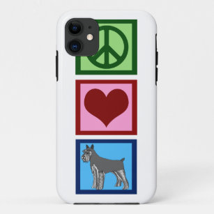 Peace Love Schnauzers Case-Mate iPhone Case