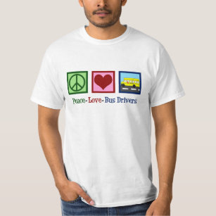 Peace Love School Bus Driver T-Shirt