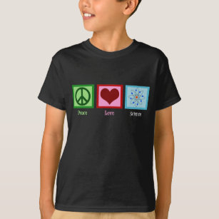 Peace Love Science Atom Model Kids T-Shirt