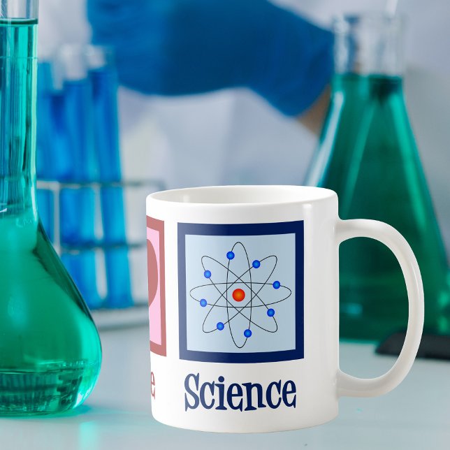 Peace Love Science Coffee Mug (Creator Uploaded)