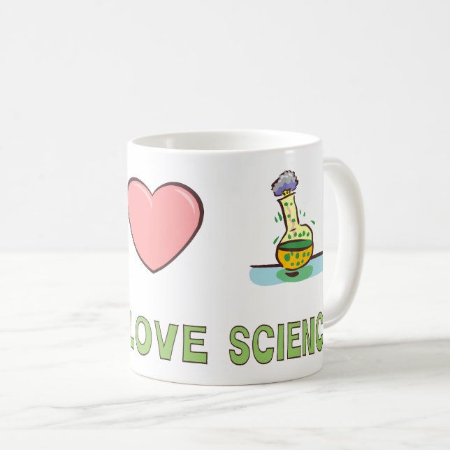 Peace Love Science Coffee Mug (Front Right)