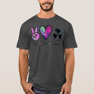 Peace Love Science Funny Teacher Premium  T-Shirt
