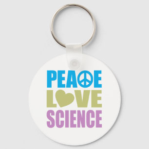 Peace Love Science Key Ring
