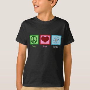 Peace Love Science Kids T-Shirt