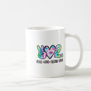 Peace Love Second Grade 2nd First Day Of School Te Coffee Mug