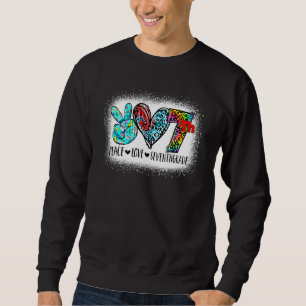 Peace Love Seventh 7th Grade Squad Back To School Sweatshirt