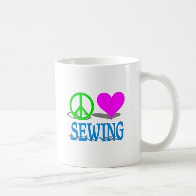 Peace Love Sewing Coffee Mug (Right)