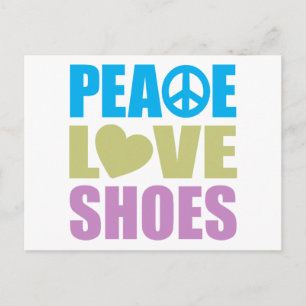 Peace Love Shoes Postcard