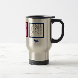 Peace Love Sign Language Travel Mug