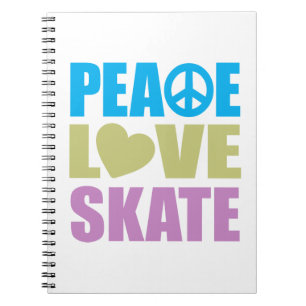 Peace Love Skate Notebook