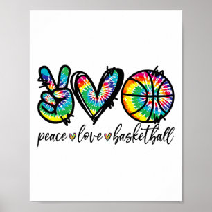 Peace Love Sketll Tie Dye Cute Sketll Lovers Poster