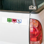 Peace Love Ski Bumper Sticker (On Truck)