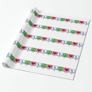 Peace Love Ski Wrapping Paper