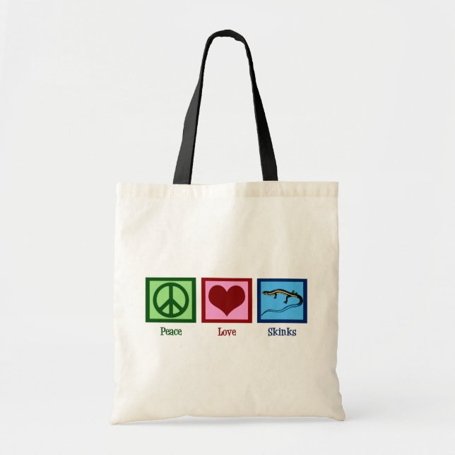 Peace Love Skinks Tote Bag (Front)
