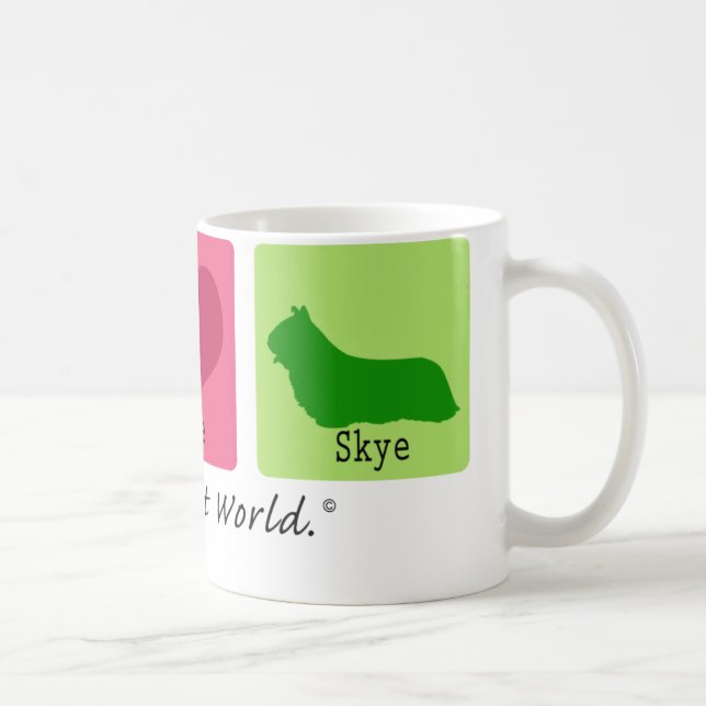 Peace Love Skye Terrier Coffee Mug (Right)