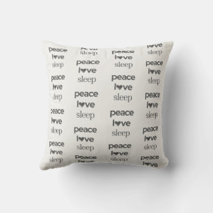 Peace Love Sleep -Reversible Cozy Modern Lifestyle Cushion
