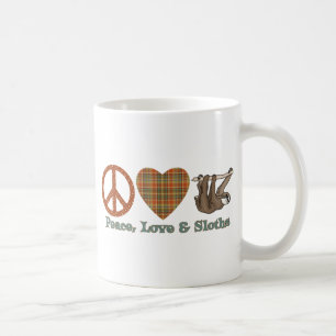 Peace, Love & Sloths Coffee Mug