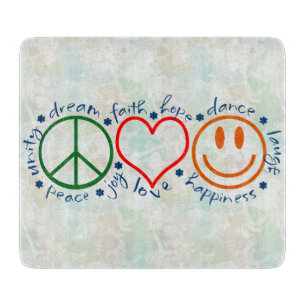 Peace Love Smile Cutting Board