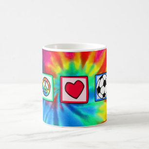 Peace, Love, Soccer Coffee Mug