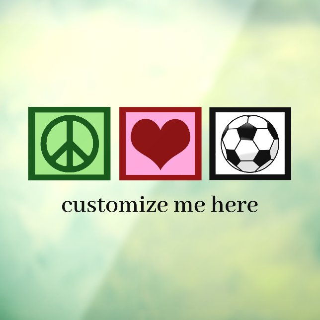 Peace Love Soccer Custom Futbol Player (Sheet 3)