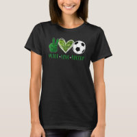 Peace Love Soccer Cute Design for Women Teen Girls