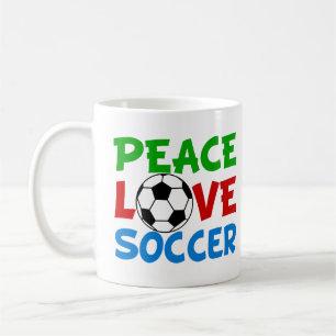 Peace Love Soccer Cute Kids Coffee Mug