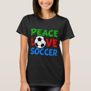 Peace Love Soccer Cute Kids T Shirt