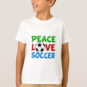 Peace Love Soccer Cute Kids T-Shirt