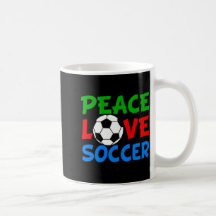Peace Love Soccer Cute Kids T Shirt Coffee Mug